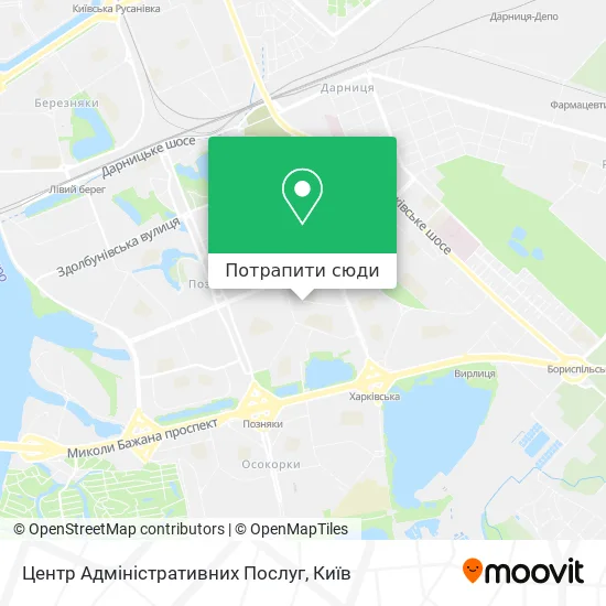 Карта Центр Адміністративних Послуг