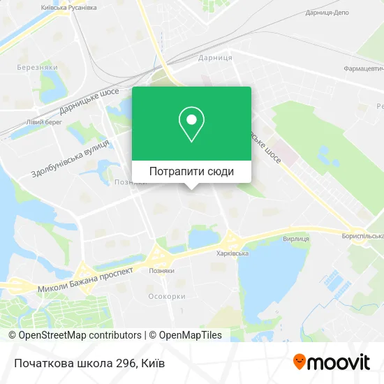Карта Початкова школа 296