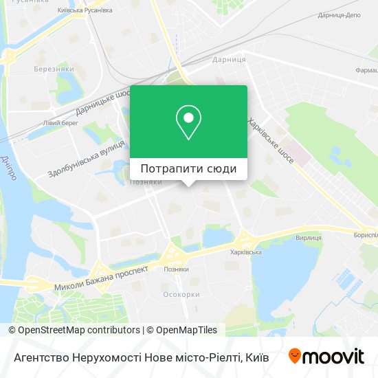 Карта Агентство Нерухомості Нове місто-Ріелті