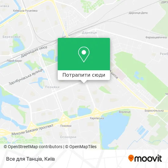 Карта Все для Танців