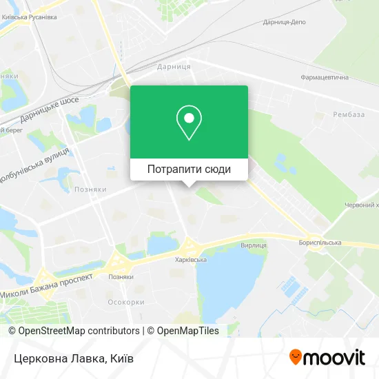 Карта Церковна Лавка