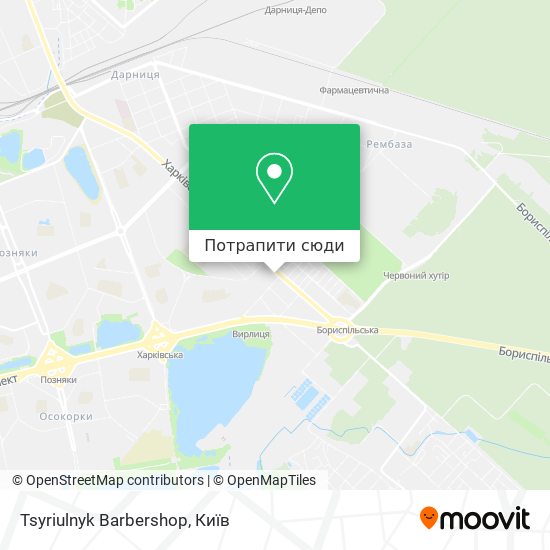 Карта Tsyriulnyk Barbershop