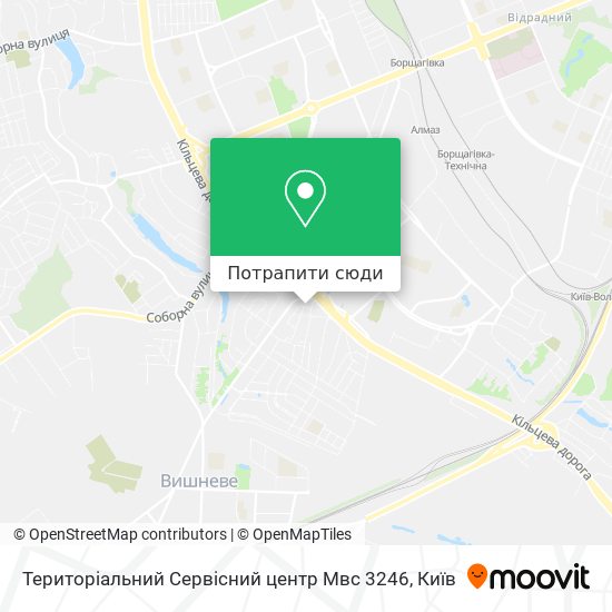 Карта Територіальний Сервісний центр Мвс 3246