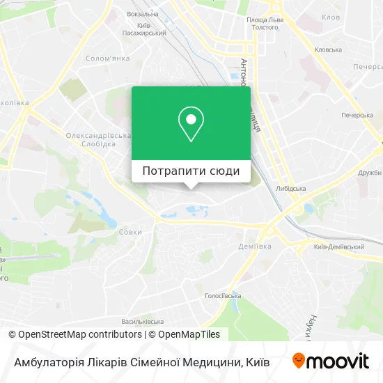 Карта Амбулаторія Лікарів Сімейної Медицини