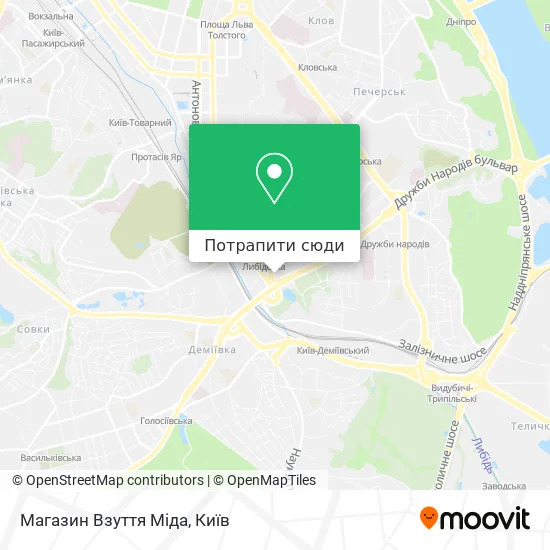 Карта Магазин Взуття Міда