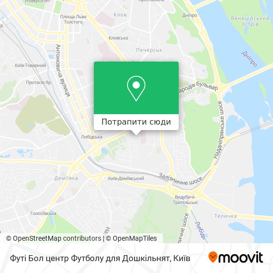Карта Футі Бол центр Футболу для Дошкільнят