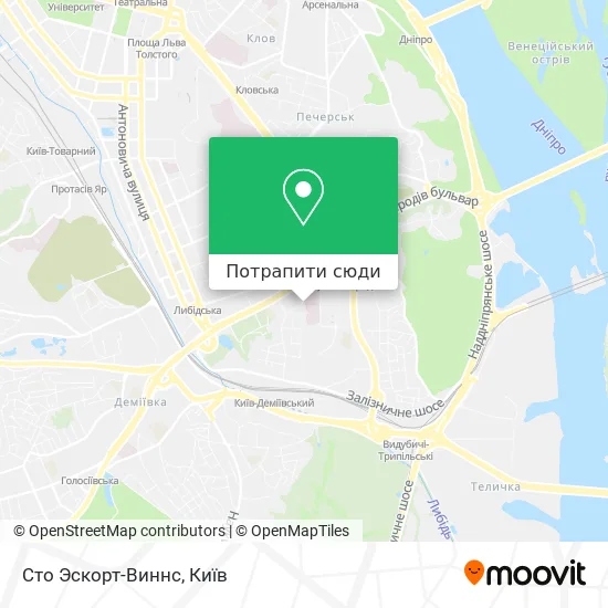 Карта Сто Эскорт-Виннс