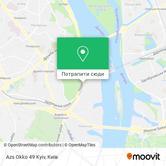 Карта Azs Okko 49 Kyiv