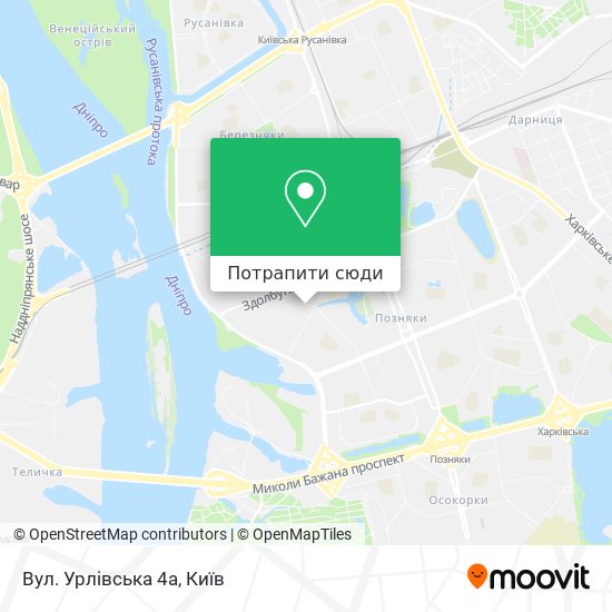 Карта Вул. Урлівська 4а