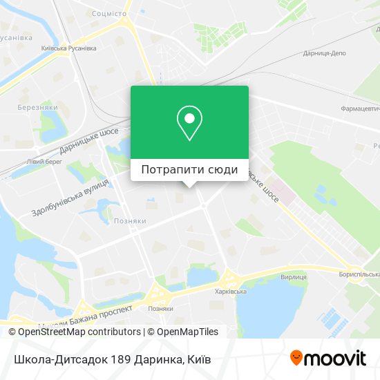 Карта Школа-Дитсадок 189 Даринка