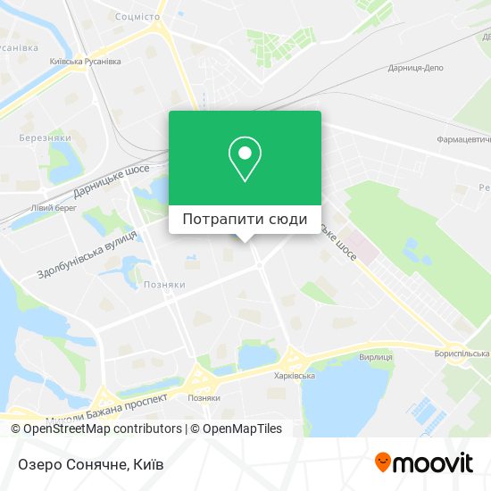 Карта Озеро Сонячне