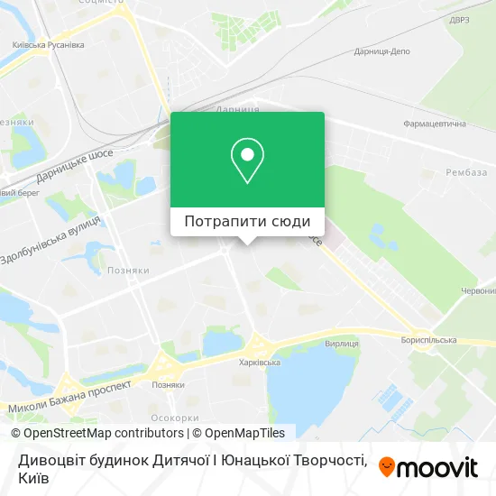 Карта Дивоцвіт будинок Дитячої І Юнацької Творчості