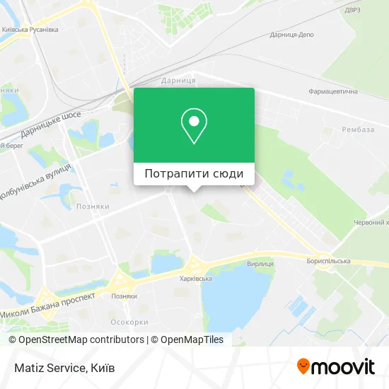 Карта Matiz Service