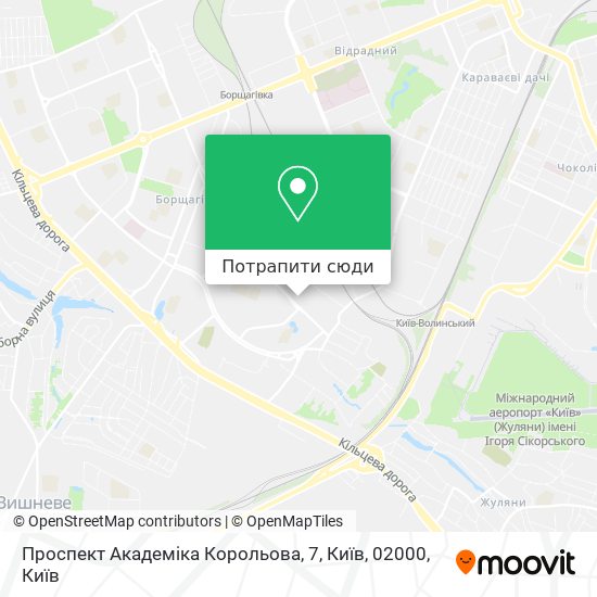 Карта Проспект Академіка Корольова, 7, Київ, 02000