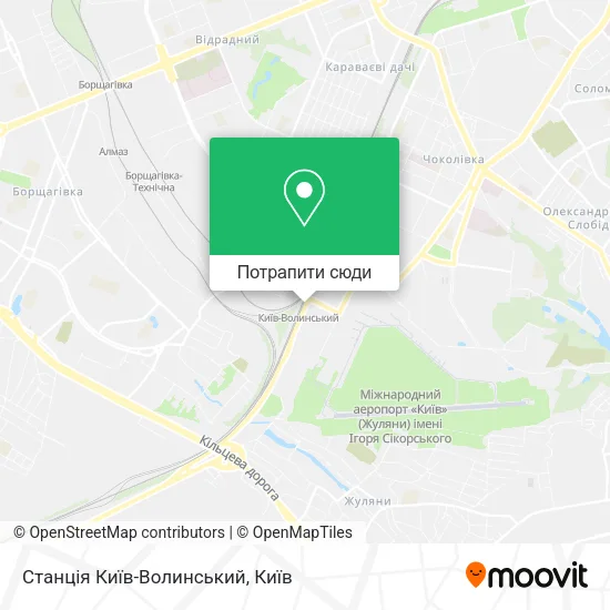 Карта Станція Київ-Волинський