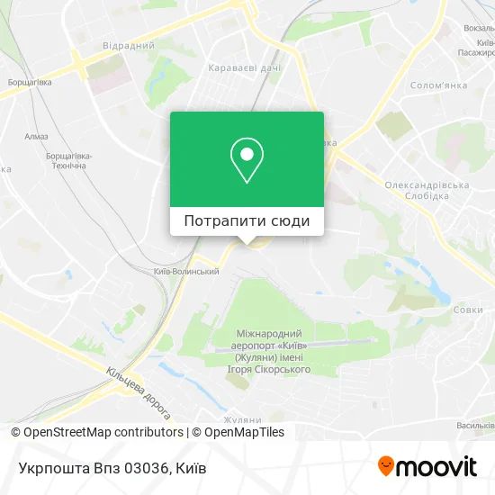 Карта Укрпошта Впз 03036