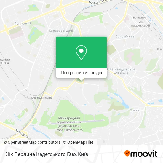 Карта Жк Перлина Кадетського Гаю