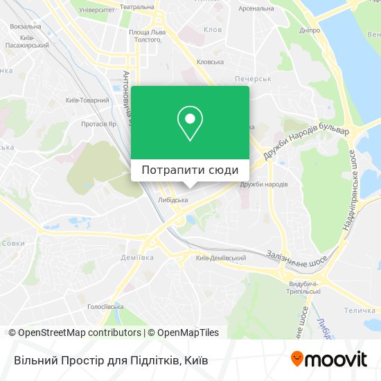 Карта Вільний Простір для Підлітків