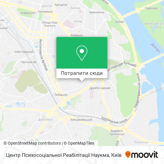 Карта Центр Психосоціальної Реабілітації Наукма