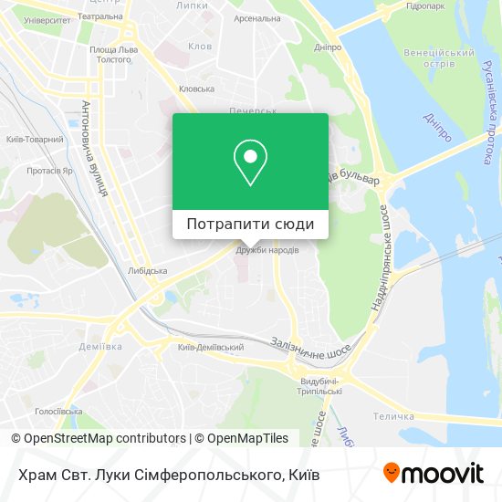 Карта Храм Свт. Луки Сімферопольського