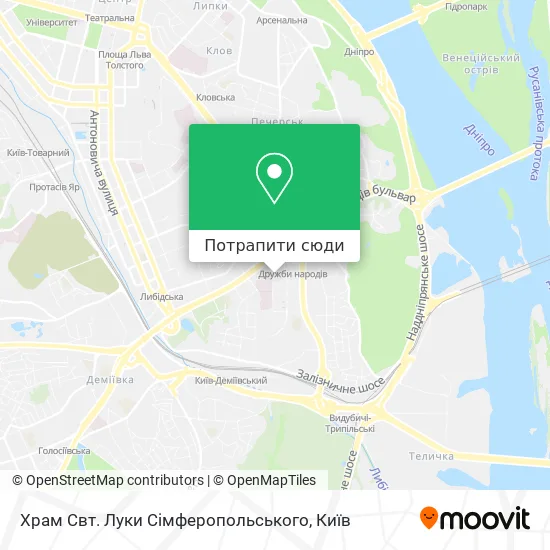 Карта Храм Свт. Луки Сімферопольського