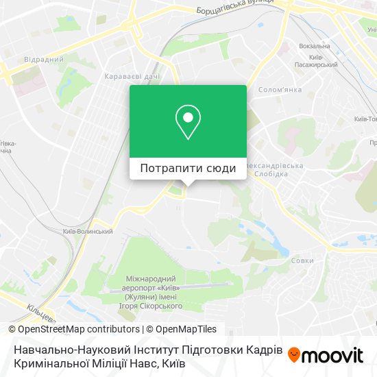 Карта Навчально-Науковий Інститут Підготовки Кадрів Кримінальної Міліції Навс