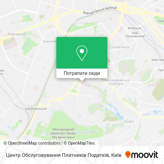 Карта Центр Обслуговування Платників Податків