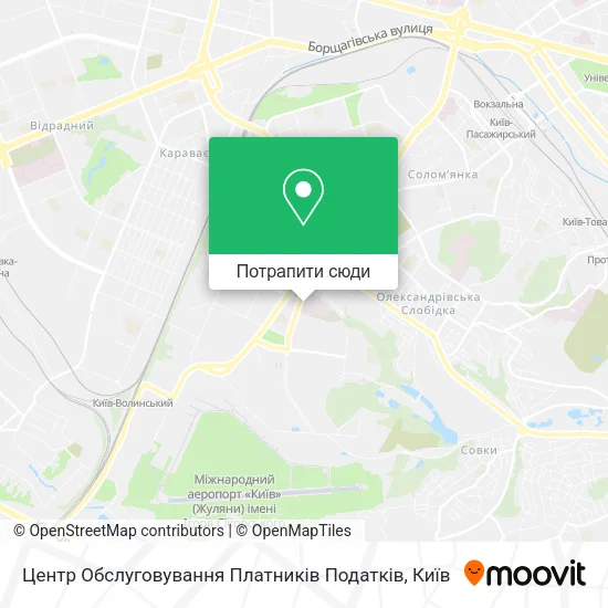 Карта Центр Обслуговування Платників Податків