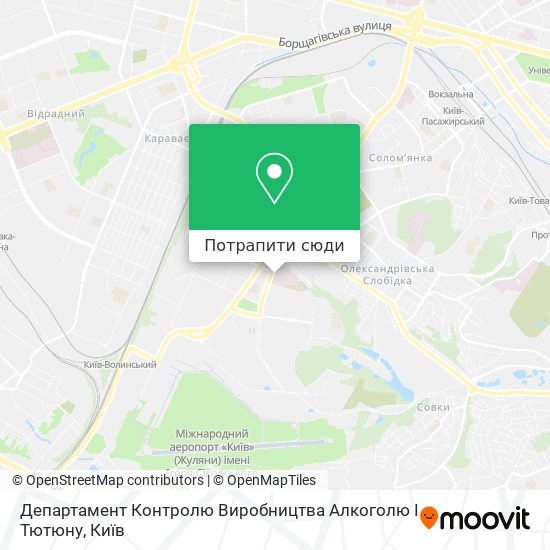 Карта Департамент Контролю Виробництва Алкоголю І Тютюну