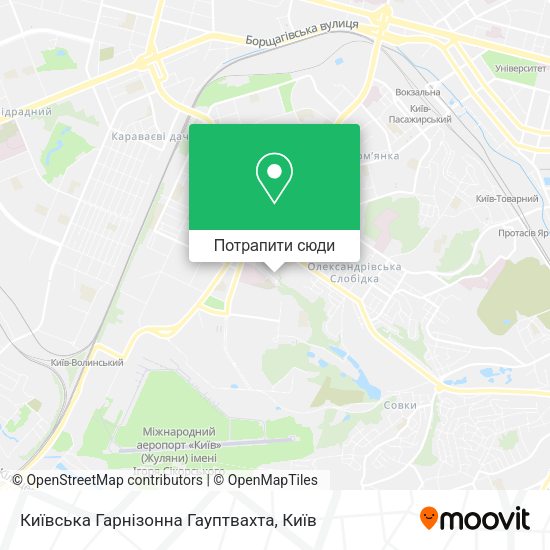 Карта Київська Гарнізонна Гауптвахта