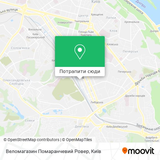 Карта Веломагазин Помаранчевий Ровер