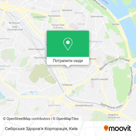 Карта Сибірське Здоров'я Корпорація
