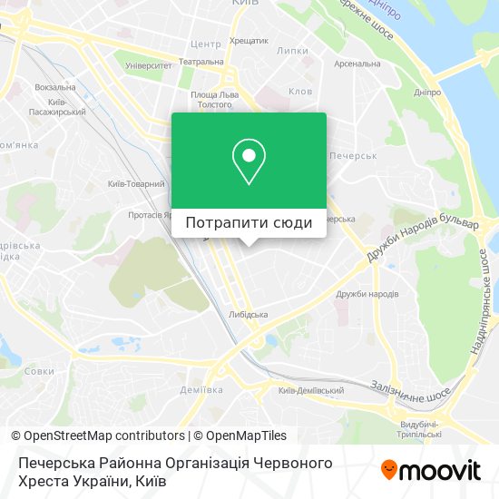 Карта Печерська Районна Організація Червоного Хреста України