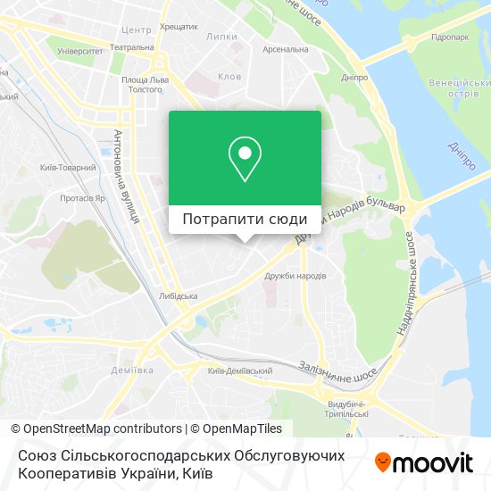 Карта Союз Сільськогосподарських Обслуговуючих Кооперативів України