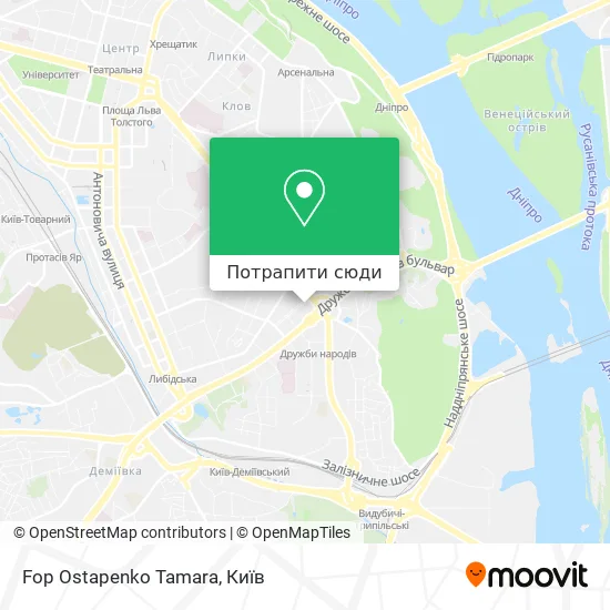 Карта Fop Ostapenko Tamara