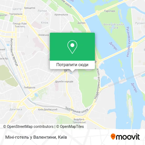 Карта Міні-готель у Валентини