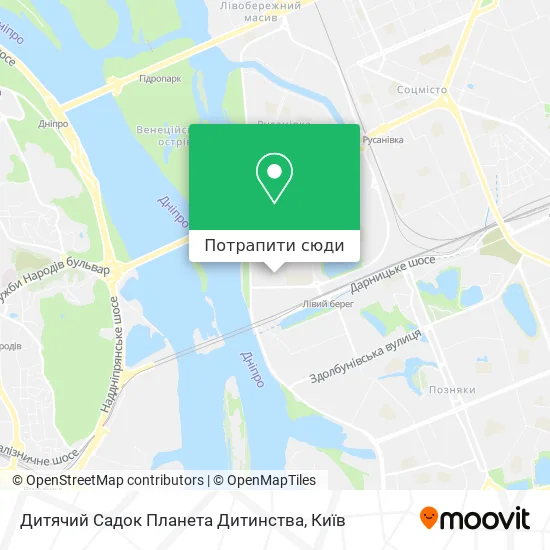 Карта Дитячий Садок Планета Дитинства