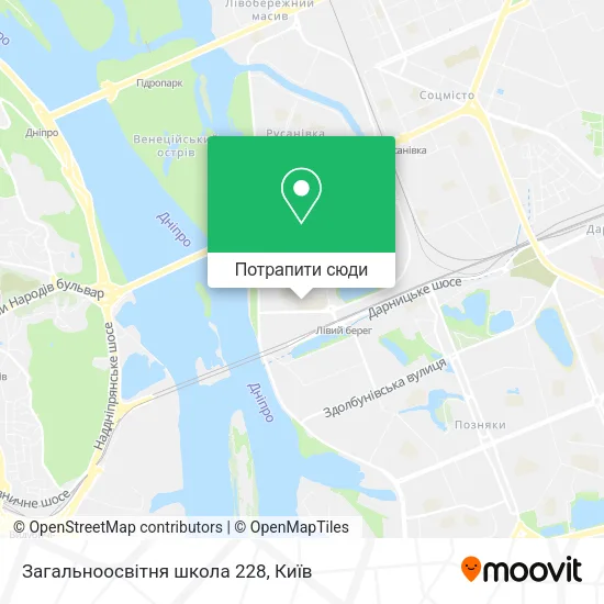 Карта Загальноосвітня школа 228