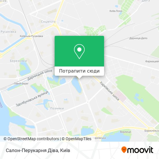 Карта Салон-Перукарня Діва