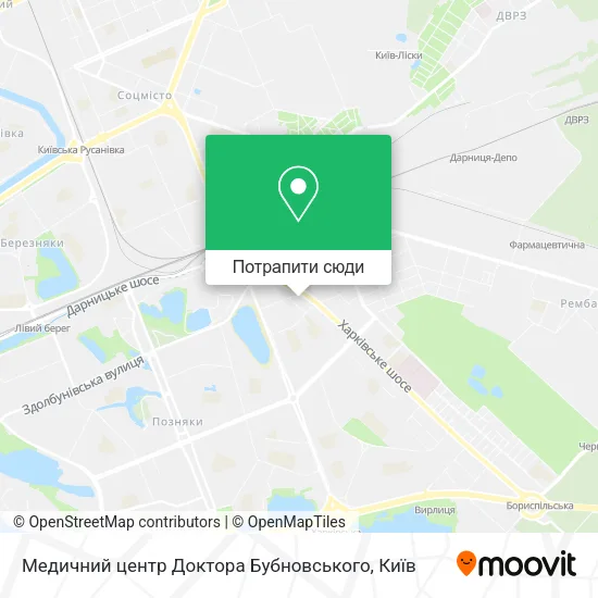 Карта Медичний центр Доктора Бубновського