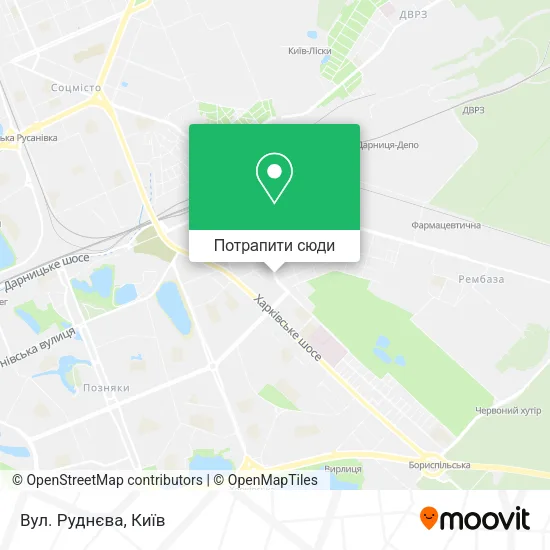 Карта Вул. Руднєва