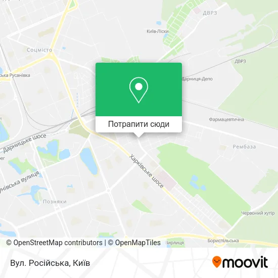 Карта Вул. Російська