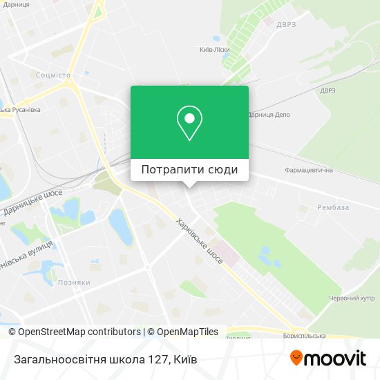 Карта Загальноосвітня школа 127