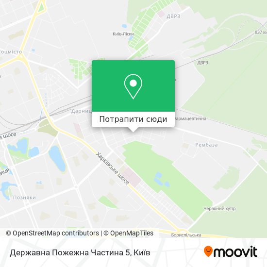 Карта Державна Пожежна Частина 5