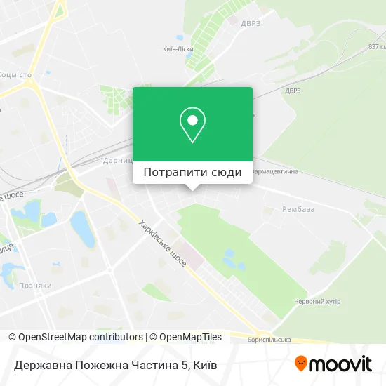 Карта Державна Пожежна Частина 5