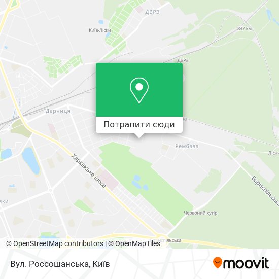 Карта Вул. Россошанська