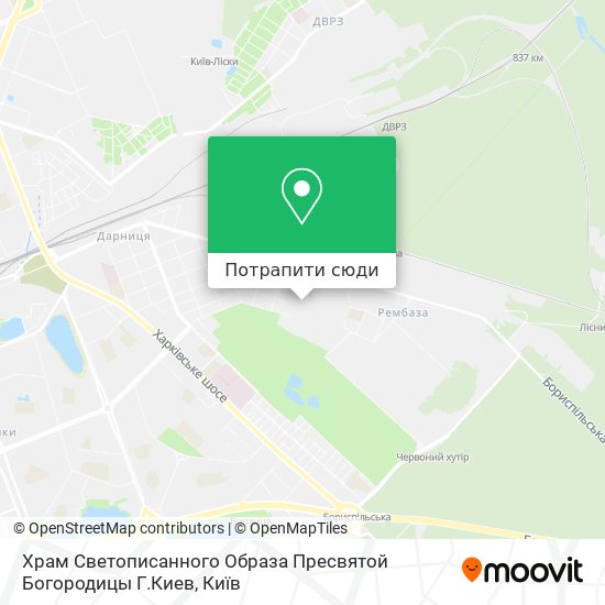 Карта Храм Светописанного Образа Пресвятой Богородицы Г.Киев