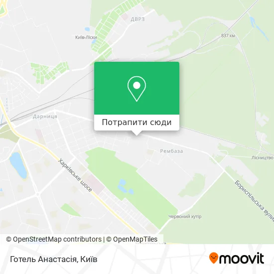 Карта Готель Анастасія
