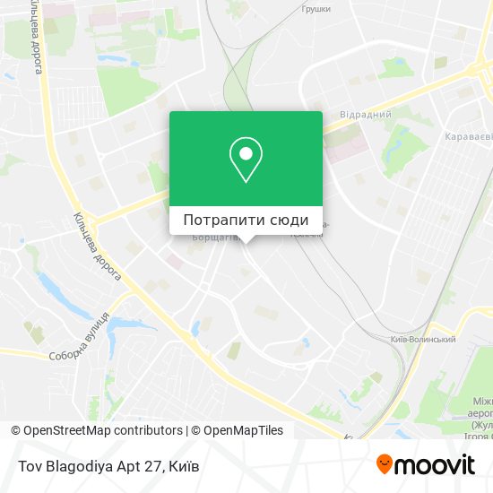 Карта Tov Blagodiya Apt 27