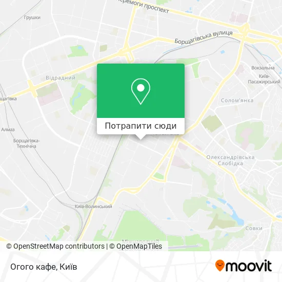 Карта Огого кафе